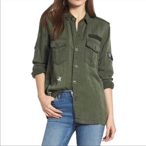 Rails Shacket utility with stars size Small